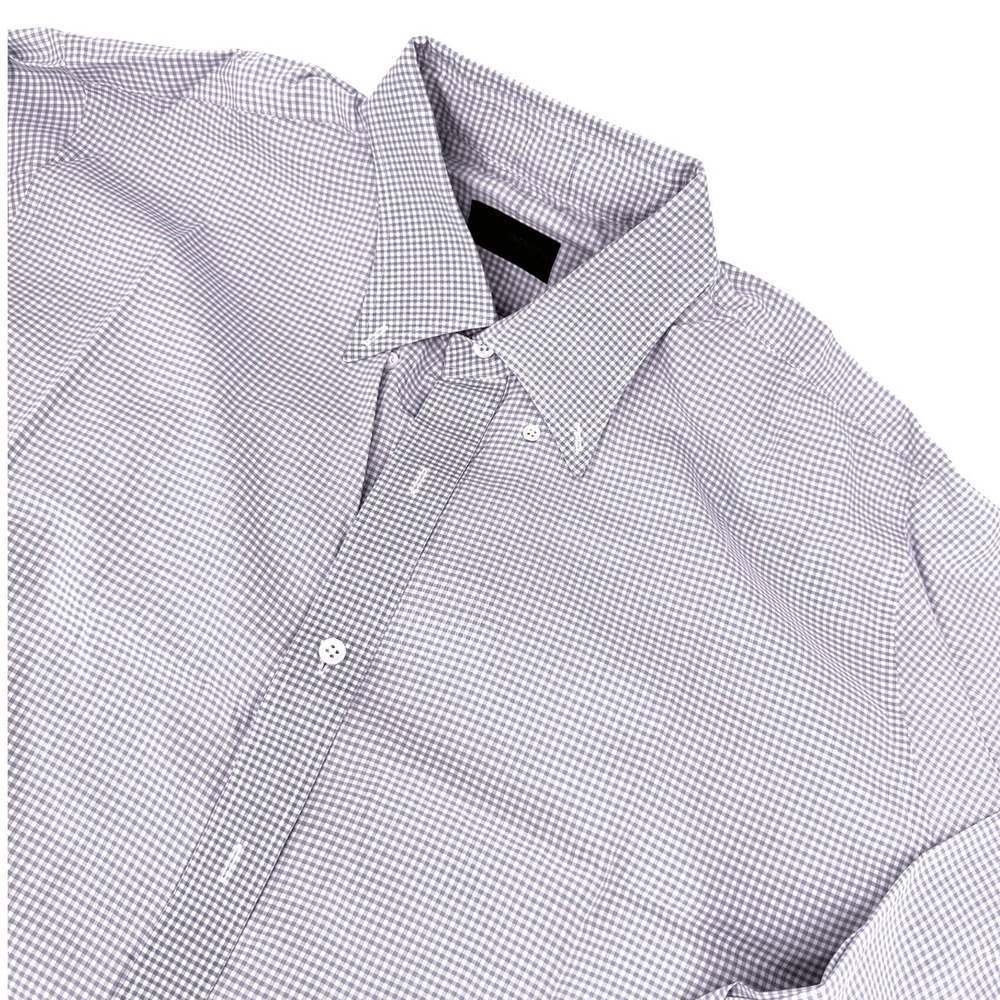 NEW & LINGWOOD Gingham Shirt 2XL Mens Button Down Shirt Long Sleeve Blue White